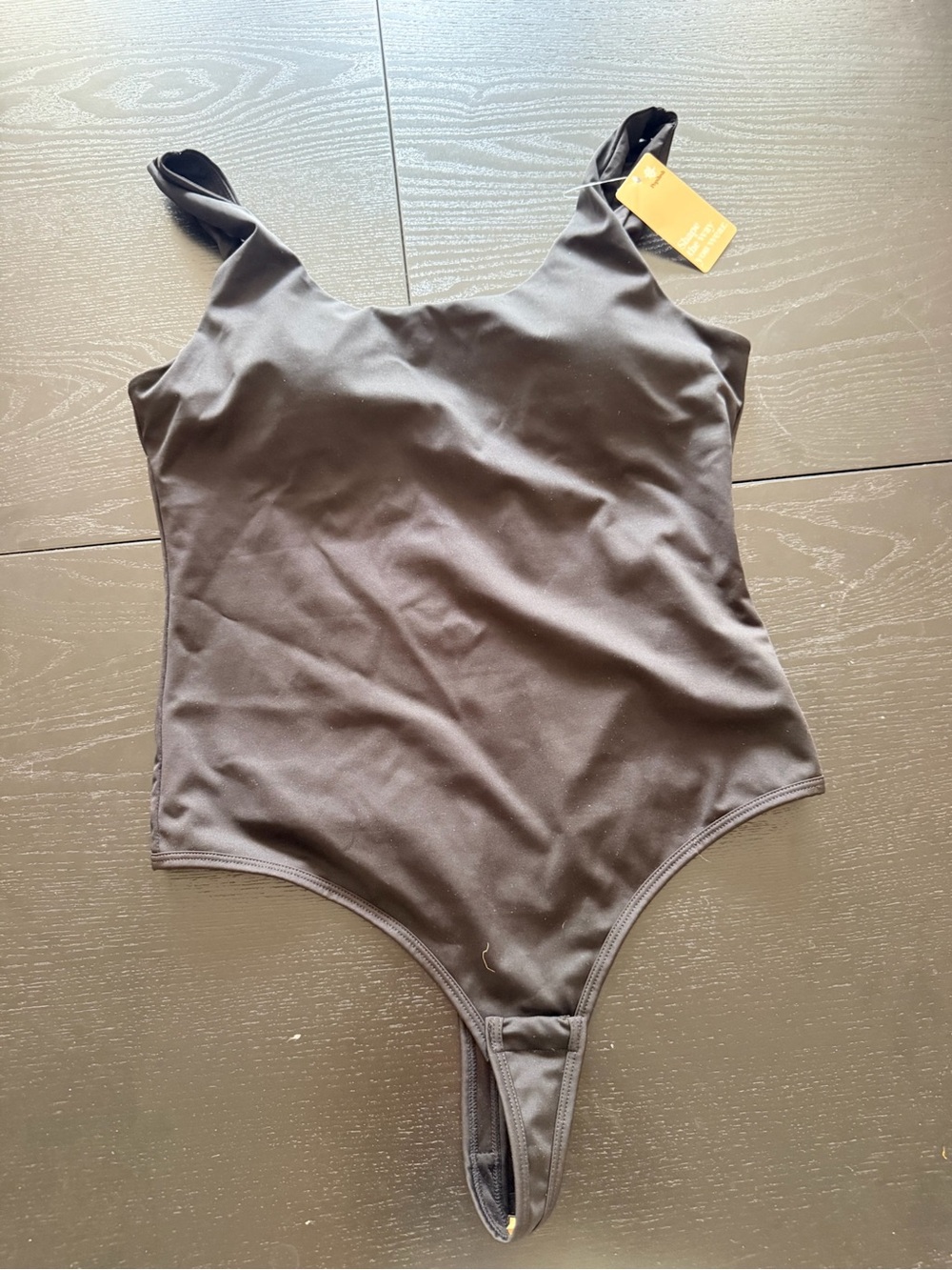 Popilush Black Firm Control Shaper Bodysuit One-Piece Wireless Size L